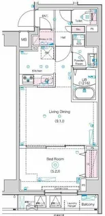 GENOVIA南千住VIII【8階】の間取り