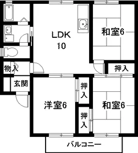 ファミールK【1階】の間取り