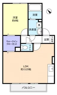 ウィルモアK【1階】の間取り