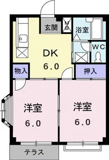 エルディム伊藤【1階】の間取り