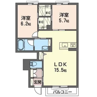 メリッサ【1階】の間取り