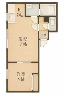 スターパス北1条【2階】の間取り