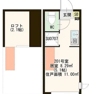 ハーモニーヒルズ明大前【2階】の間取り