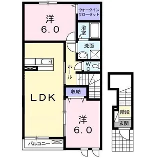 ブライトフリーデA【2階】の間取り