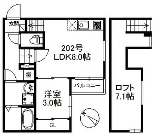 ウィンクルム・CRESTの間取り