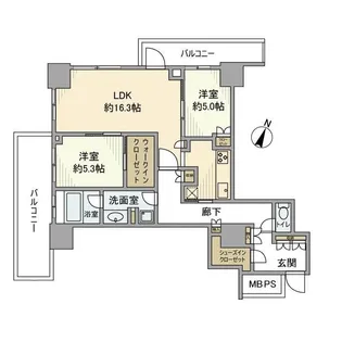 THE OMIYA TOWERS【19階】の間取り