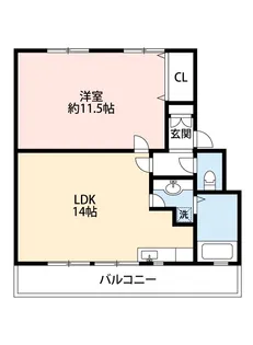 ライフヴィレッジ田迎III【3階】の間取り