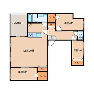 THE UNDERZ SUITE RESIDENCE【3階】の間取り