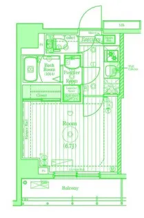 リライア阪東橋SOUTH【5階】の間取り
