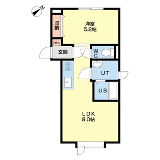 パルレなのはな【2階】の間取り