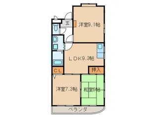カ-サ西城【4階】の間取り