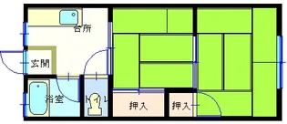 コーポ大島【1階】の間取り