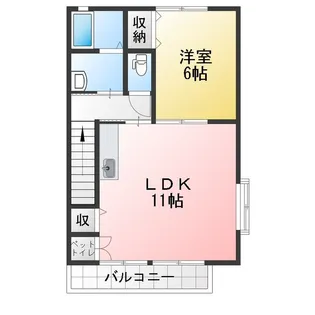 メリー・ベル E棟【2階】の間取り