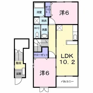 カーサプラート【2階】の間取り