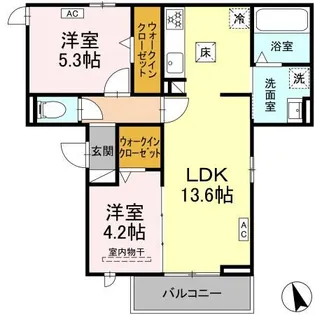 Gooden加納(グッデンカノウ)【1階】の間取り