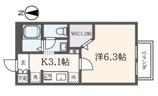 ベルドミール西永福【2階】の間取り