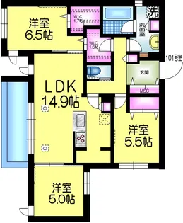 GrandLeaf【1階】の間取り