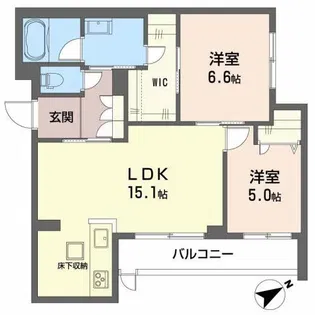 アンフェミュール八王寺【1階】の間取り