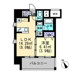 アルファレガロ福田町【4階】の間取り