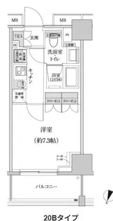 パークハビオ渋谷本町レジデンス【8階】の間取り