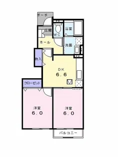 フレグランスF【1階】の間取り