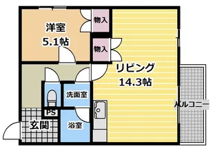 プレジデント北金沢【6階】の間取り