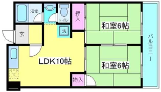 大阪府大阪市住吉区大領5【マンション】の間取り