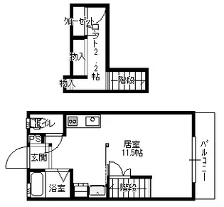 ベルメゾン小松【2階】の間取り