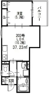 クリエオーレ荒本3【2階】の間取り
