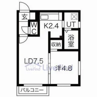 ワイズ 月寒西【3階】の間取り
