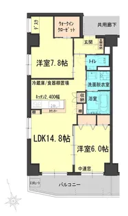 サンセール東古松III【4階】の間取り