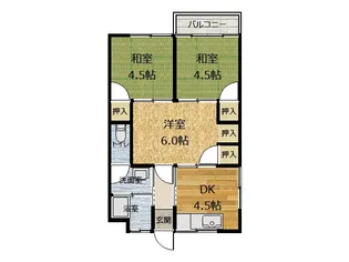 石松デンタルマンション【2階】の間取り