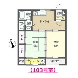 ニューカトレアN【1階】の間取り