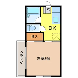 栃木県塩谷郡高根沢町大字宝積寺【アパート】の間取り