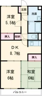 ア・ドリーム松田【3階】の間取り