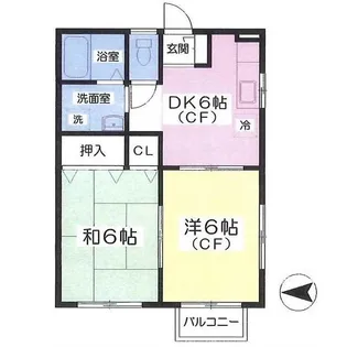 ブランメルイズミC【2階】の間取り
