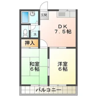 フローレンス鈴鹿【2階】の間取り