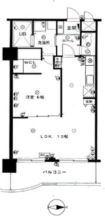 OMマンション東生駒【7階】の間取り