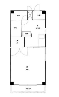 グラスペリアII【1階】の間取り