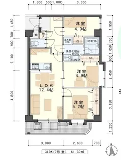 宮城県仙台市青葉区上愛子字蛇台原【マンション】の間取り