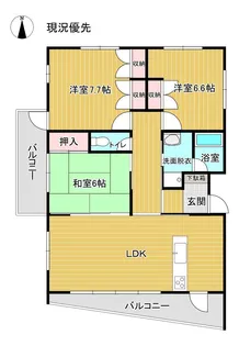 ダイヤ26篭田【3階】の間取り