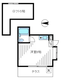 リバストンコーポA棟【1階】の間取り