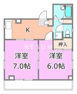 千葉県千葉市中央区院内1【マンション】の間取り