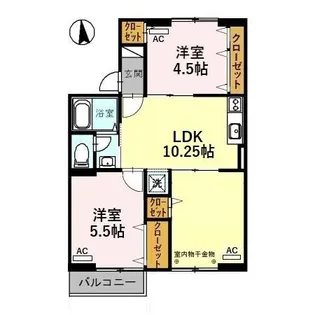 トリヴァンベール【1階】の間取り