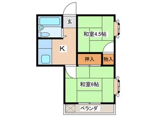 第一奥住コーポ【2階】の間取り