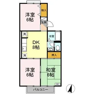 コーポ池まち花やしき【1階】の間取り