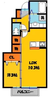 セジュールウィット・キャンベル【1階】の間取り