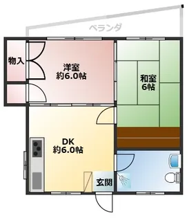 ODRアパート【2階】の間取り