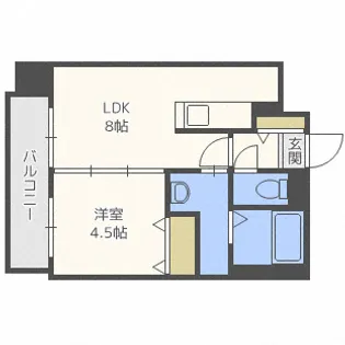 PRIME URBAN北11条【7階】の間取り