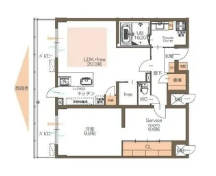 GRANDGRACE富ケ丘【3階】の間取り